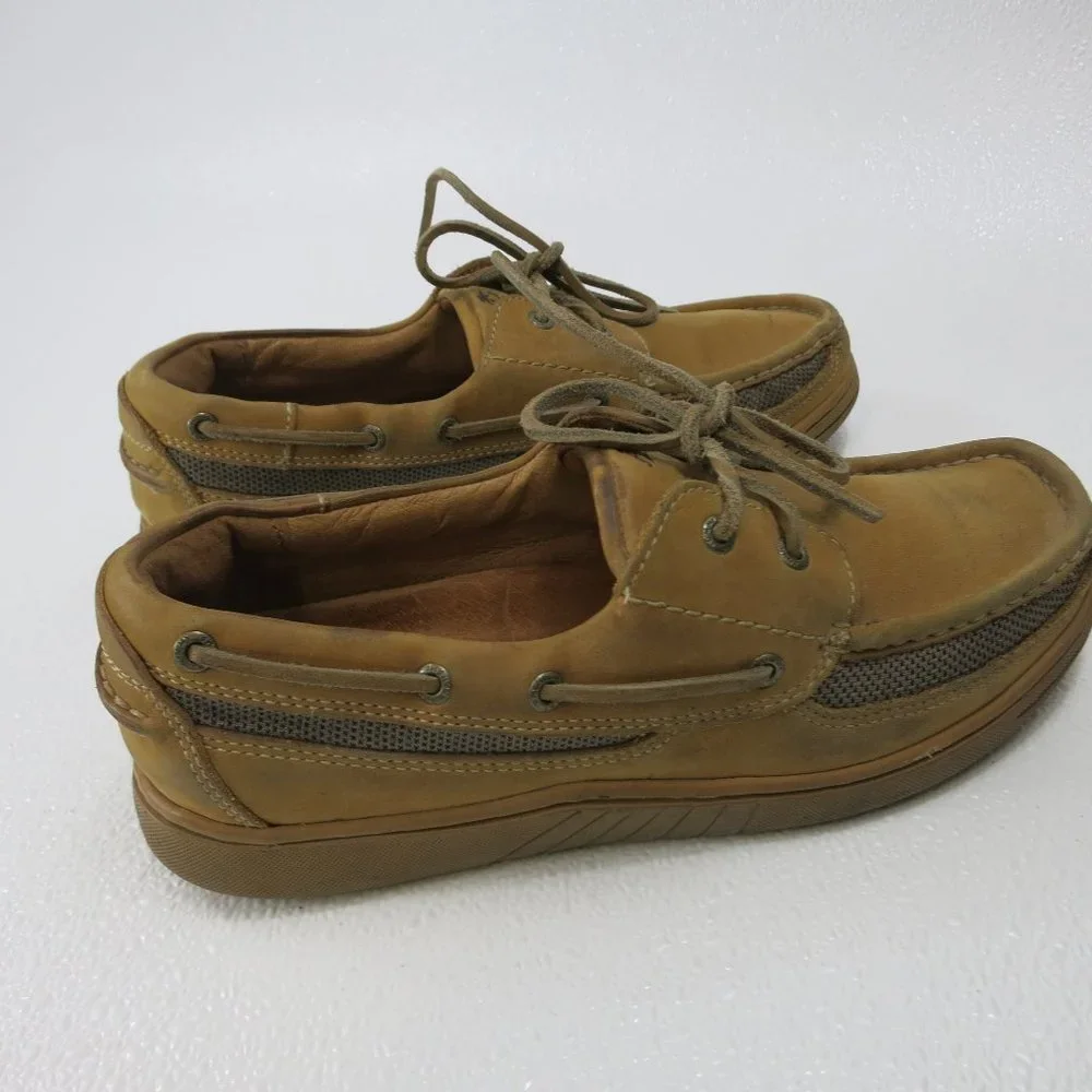 Tommy Bahama Nubuck Leather Boat Deck Shoes Mens Casual Footwear Sz 9.5 M